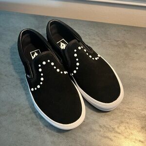 Classic Vans Black with White Stud Accents